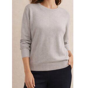 like NEW luxurious MM Lafleur Light Gray Crewneck Wool Blend Sweater size S